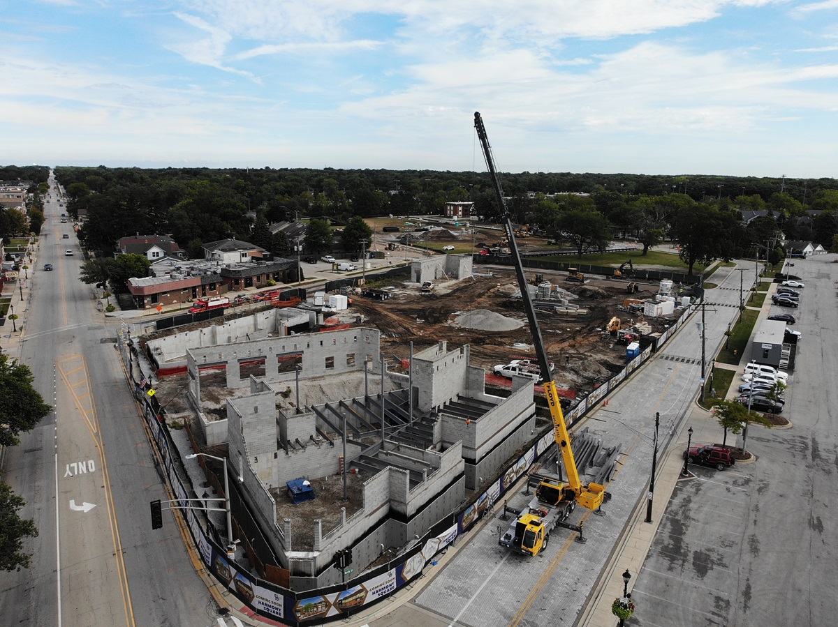 Harmony Square construction on August 28, 2024